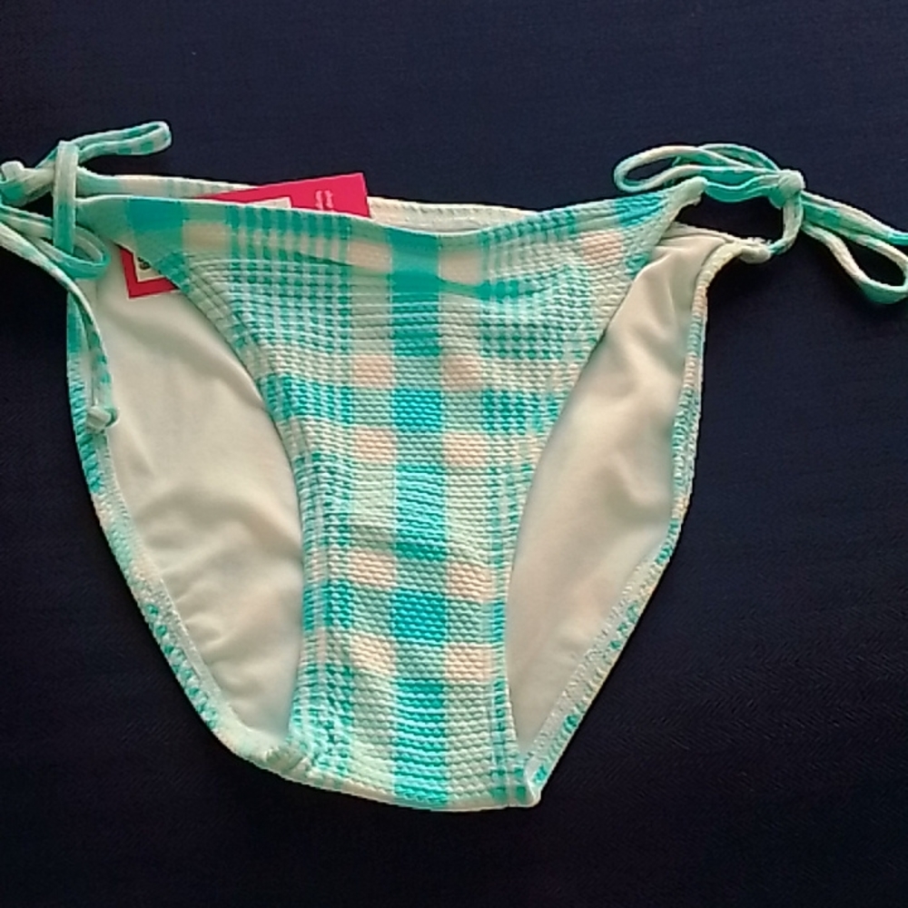 Plaid print bikini bottom